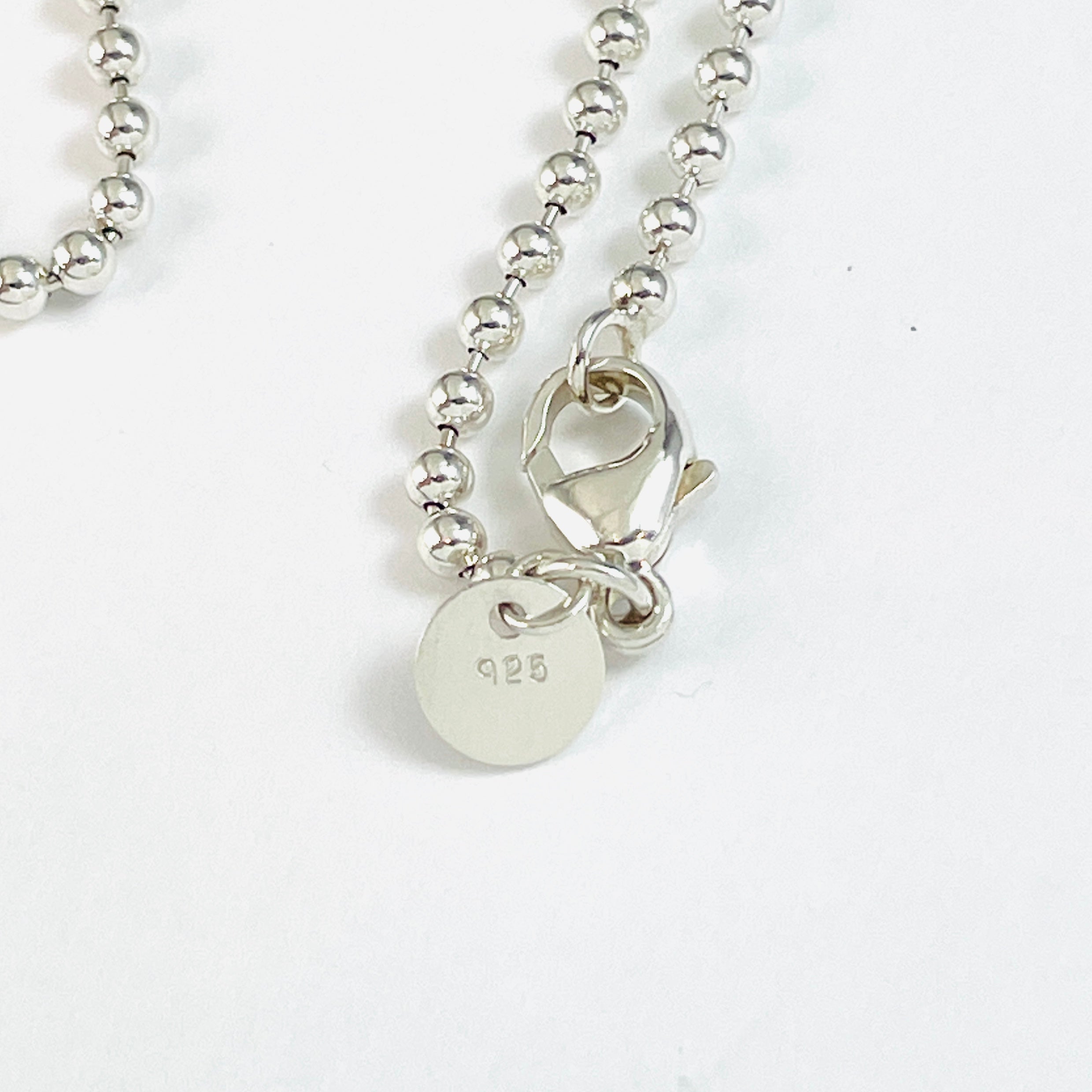 TiffanyNecklace 18" Tiffany & Co Bead Necklace Dog Chain - Men's Unisex in Sterling Silver