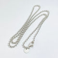 TiffanyNecklace 22" Tiffany & Co Bead Necklace Dog Chain - Men's Unisex in Sterling Silver