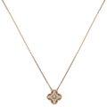 Van Cleef & Arpels Vintage Alhambra 18k Rose Gold Diamond Necklace VCARP2R300