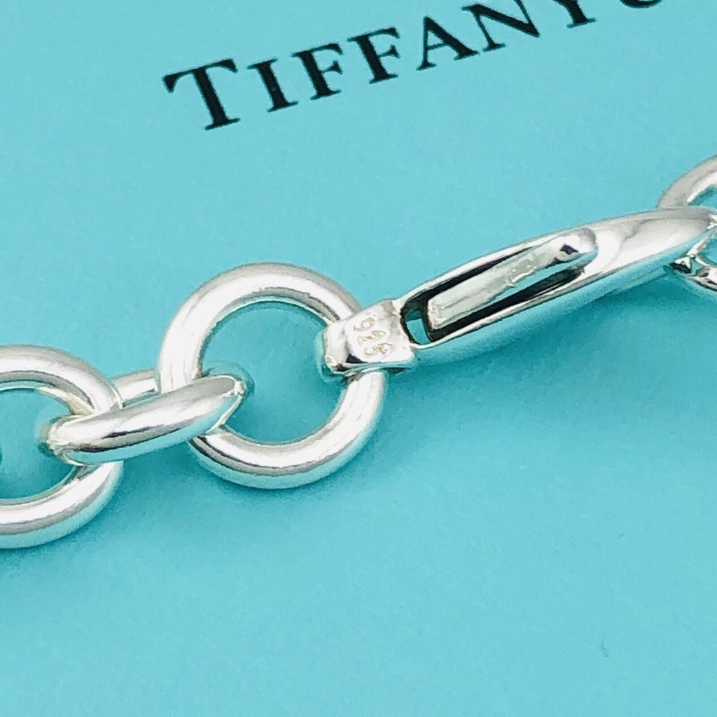 TiffanyNecklace 22" Tiffany Round Link Rolo Necklace in Silver - Mens Unisex