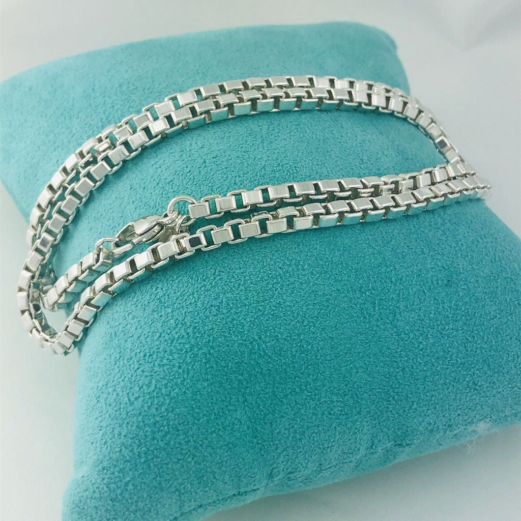 TiffanyNecklace 24" Tiffany & Co Venetian Box Link Necklace in Sterling Silver - Large Men’s Unisex