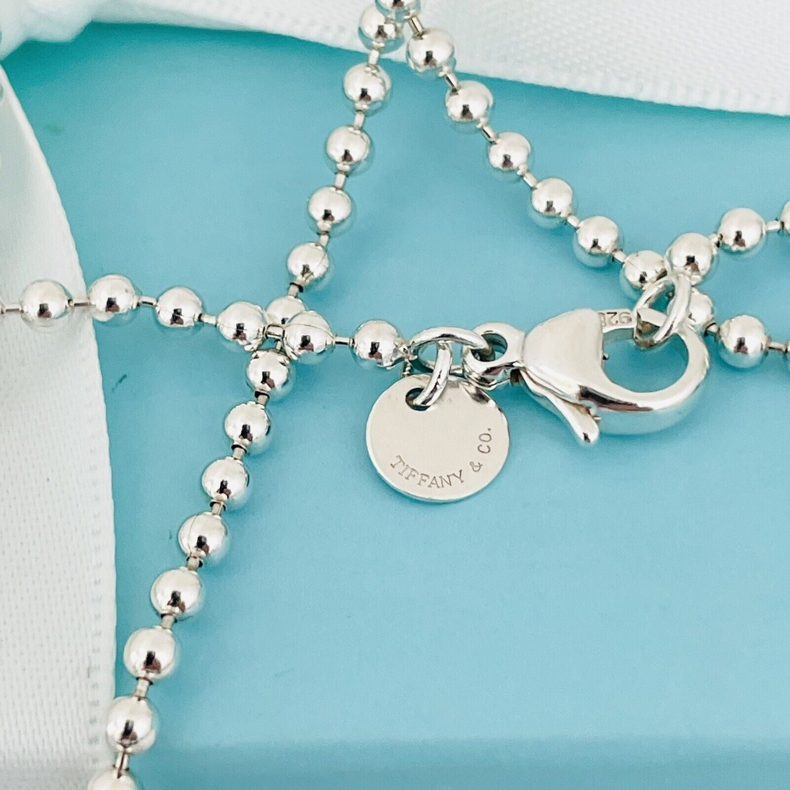 TiffanyNecklace Tiffany & Co Layered Bead Chain Necklace 34 Inches