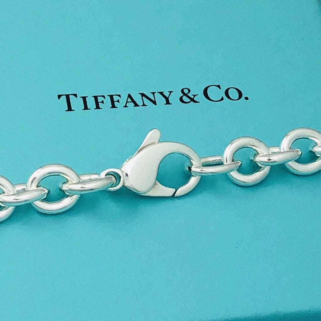 TiffanyNecklace 22" Tiffany Round Link Rolo Necklace in Silver - Mens Unisex