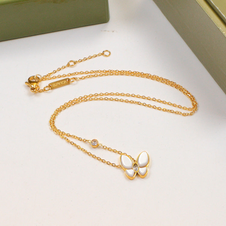 Van Cleef & Arpels Necklace 316L steel plating gold Jewelry