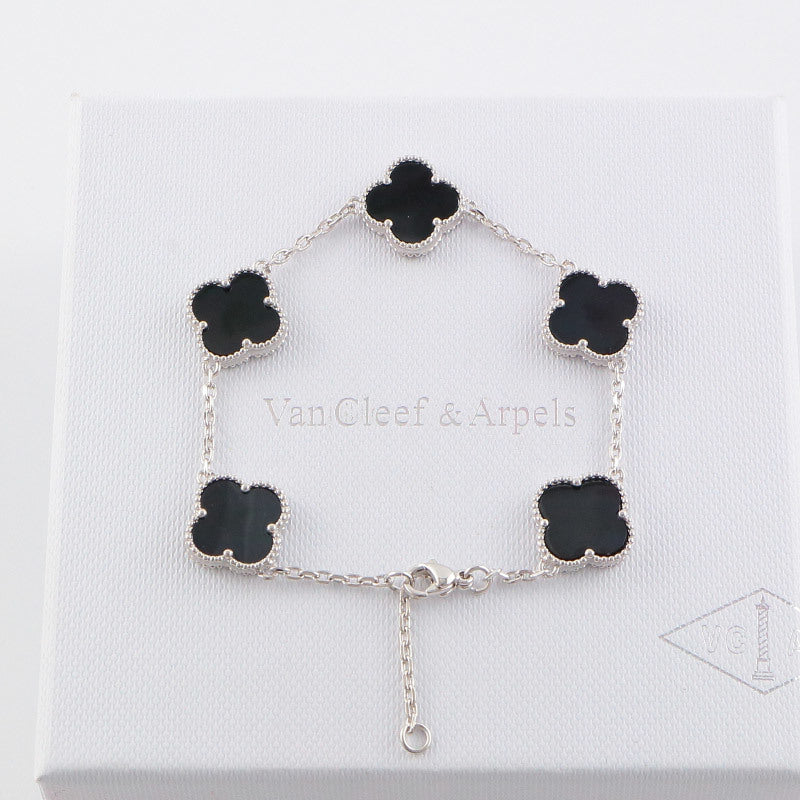 Van Cleef & Arpels  five flowers gold plated Bracelet jewelry about 19.5CM