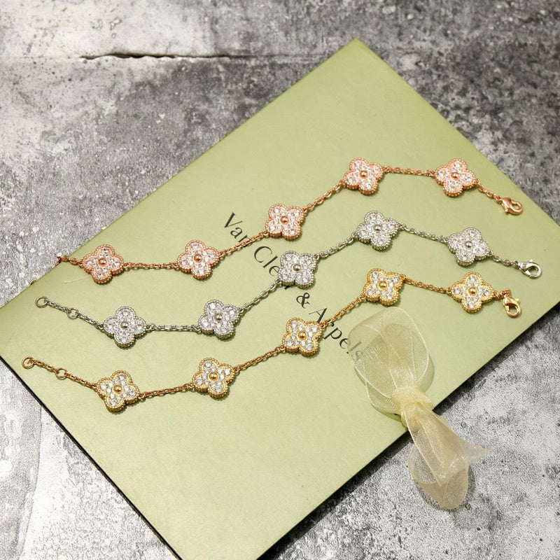 VAB14 Bracelet gold plated Jewelry diamond bracelet about 20cm Jewelry