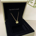 Van Cleef & Arpels  New Green Diamond Red Diamond Clover Necklace Jewelry