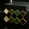 Van Cleef & Arpels Four leaf grass gilded Earrings   Jewelry