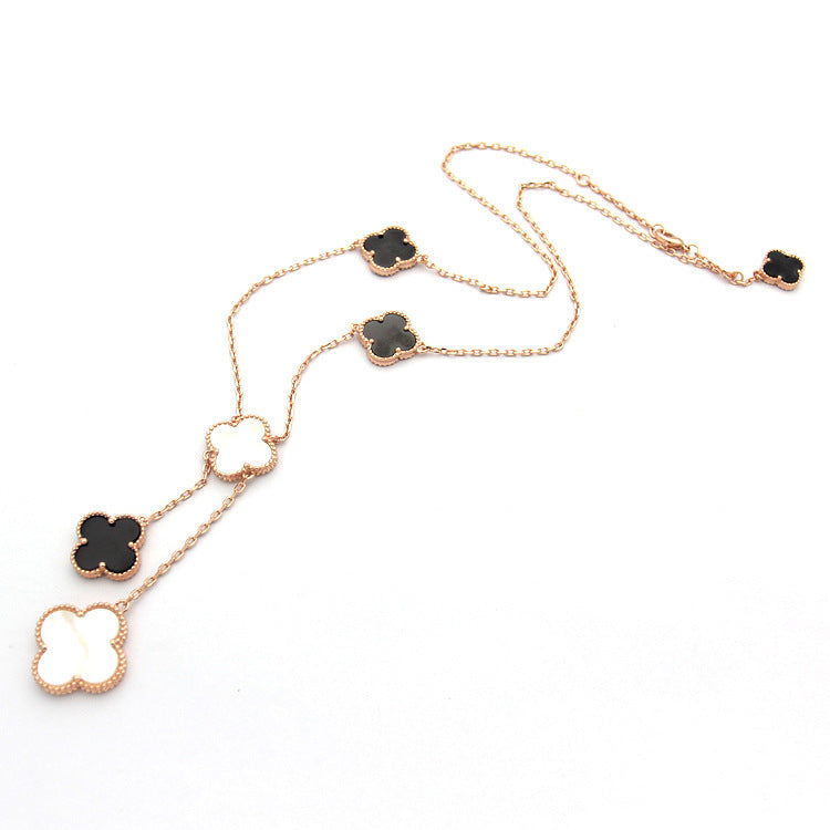 Van Cleef & Arpels  Clover Shell Necklace gold plated necklace for women  Jewelry