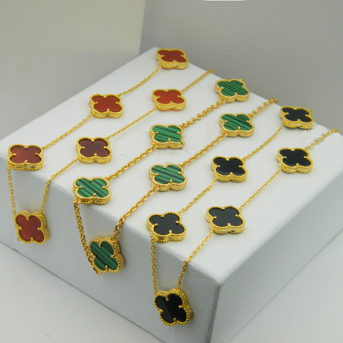 Van Cleef & Arpels Necklace 316L steel plating gold Jewelry 45CM/75CM  Jewelry