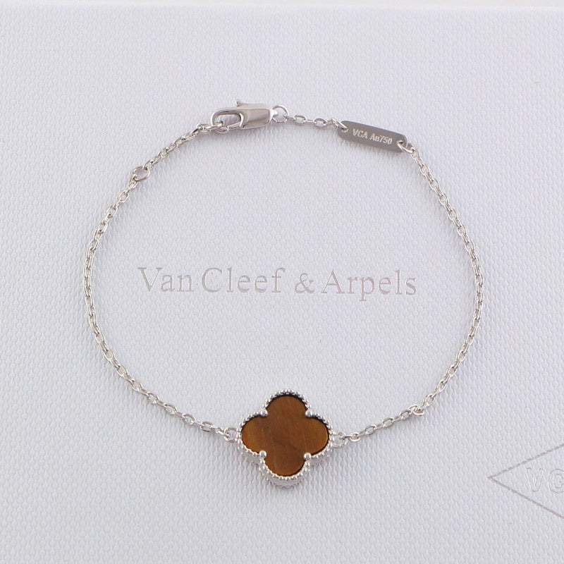 Van Cleef & Arpels Clover Bracelet single flower steel braceletabout 17cm+4cm extra   Jewelry