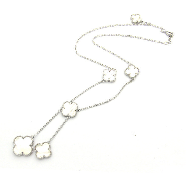Van Cleef & Arpels  Clover Shell Necklace gold plated necklace for women  Jewelry