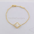 Van Cleef & Arpels Clover Bracelet single flower steel braceletabout 17cm+4cm extra   Jewelry