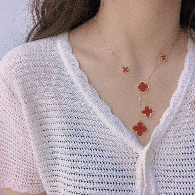 Van Cleef & Arpels  One black and one red necklace for women jewelry