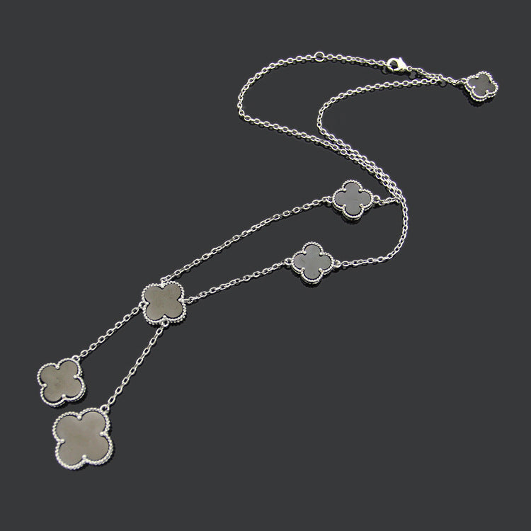 Van Cleef & Arpels  Clover Shell Necklace gold plated necklace for women  Jewelry