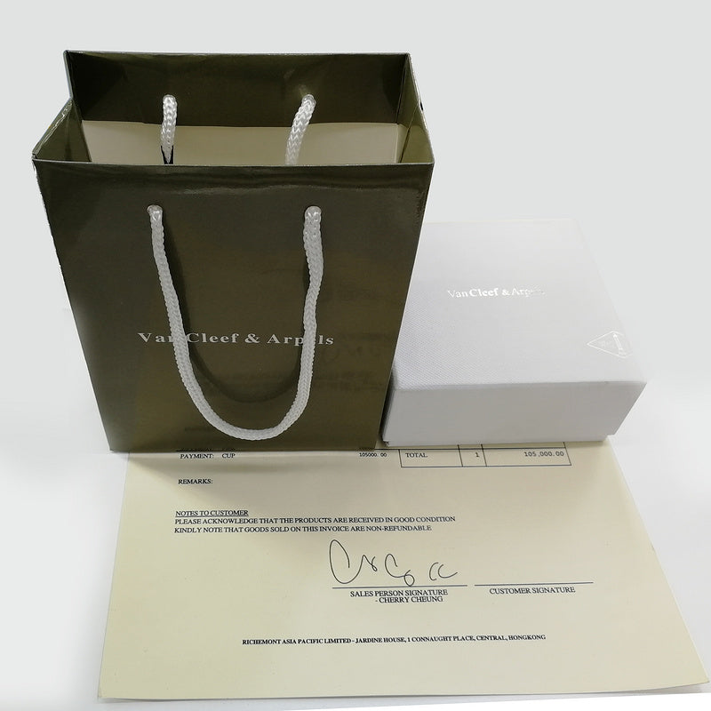 Van Cleef & Arpels Clover Bracelet single flower steel braceletabout 17cm+4cm extra   Jewelry