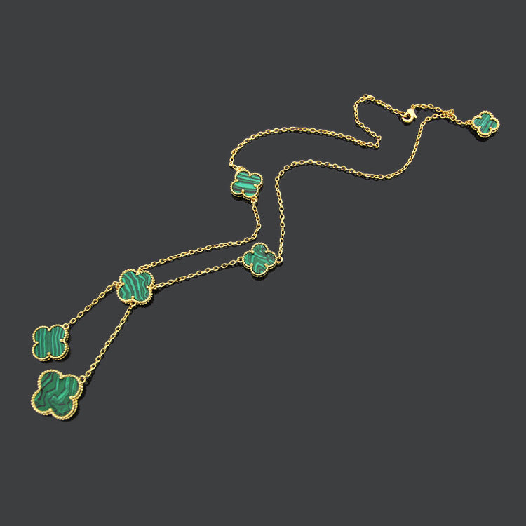 Van Cleef & Arpels  Clover Shell Necklace gold plated necklace for women  Jewelry