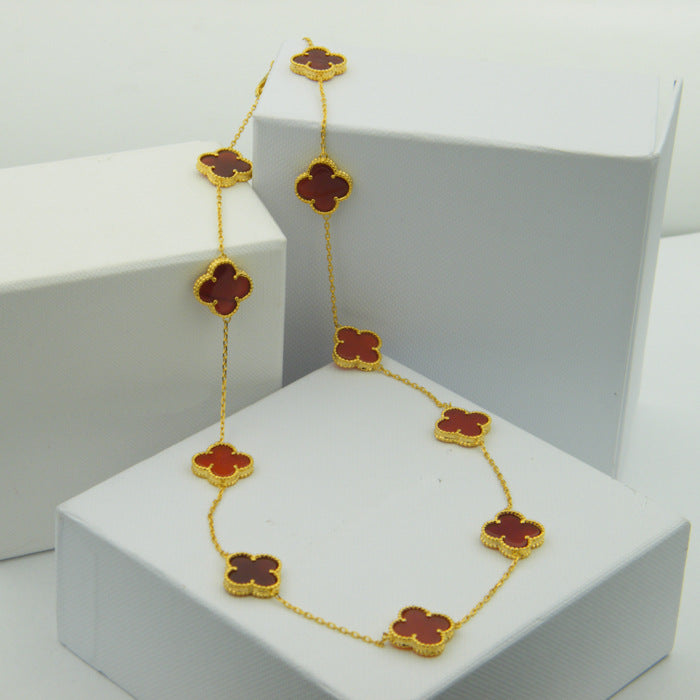 Van Cleef & Arpels Necklace 316L steel plating gold Jewelry 45CM/75CM  Jewelry