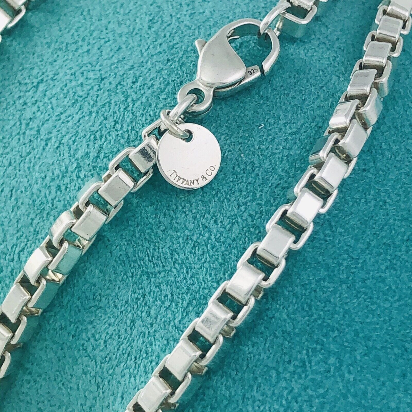 TiffanyNecklace 24" Tiffany & Co Venetian Box Link Necklace in Sterling Silver - Large Men’s Unisex