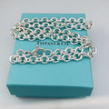 TiffanyNecklace 22" Tiffany Round Link Rolo Necklace in Silver - Mens Unisex