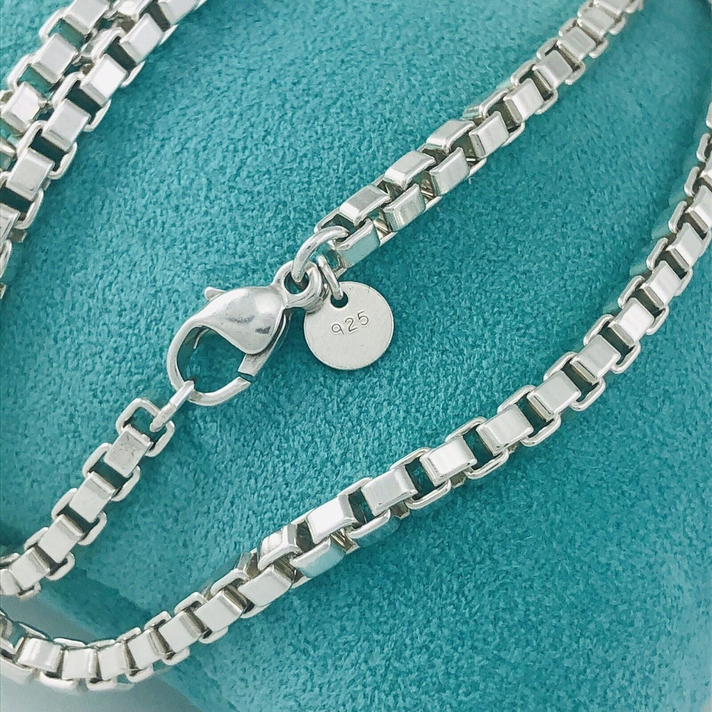 TiffanyNecklace 24" Tiffany & Co Venetian Box Link Necklace in Sterling Silver - Large Men’s Unisex