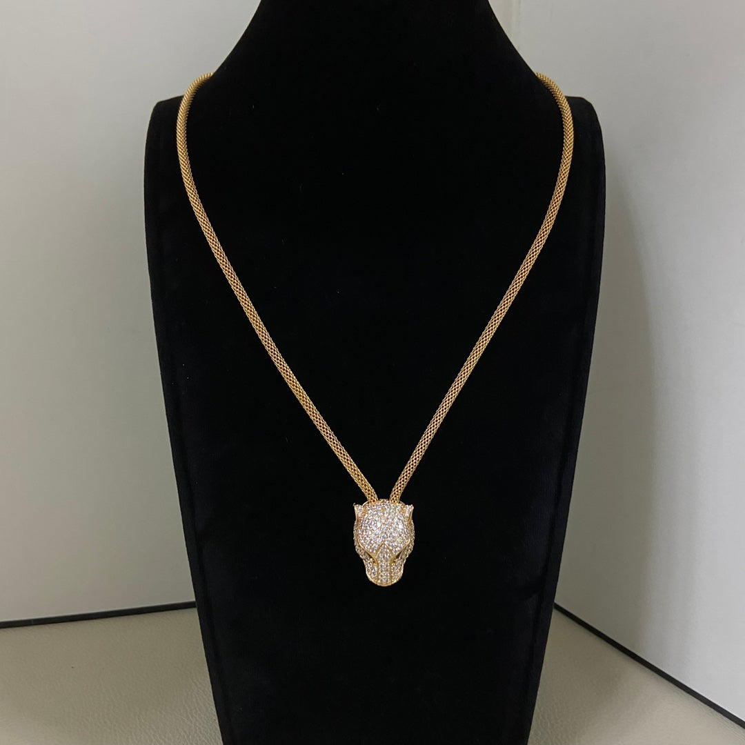 Cartier Cartier Panther Head Diamond Necklace