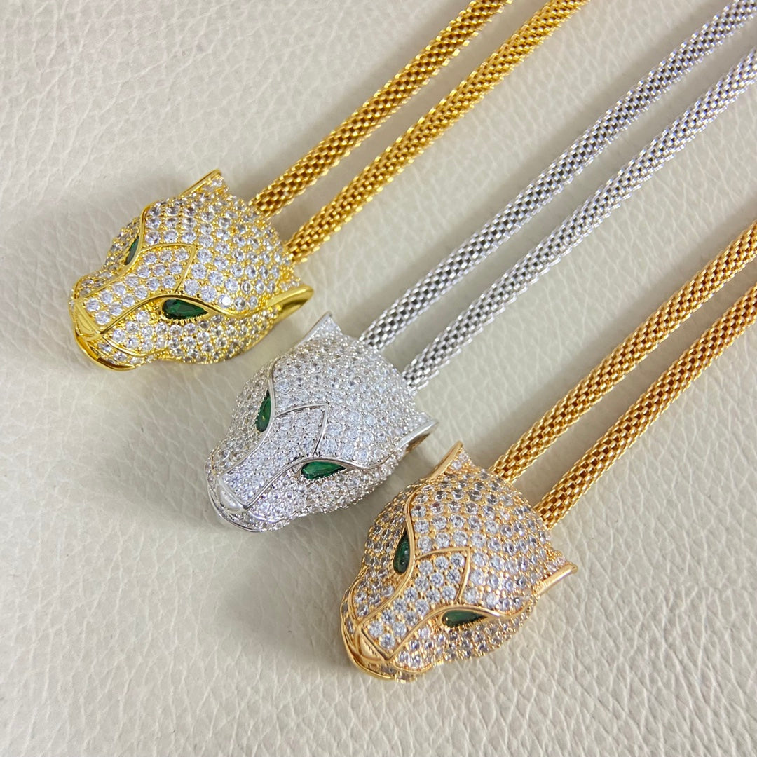 Cartier Cartier Panther Head Diamond Necklace