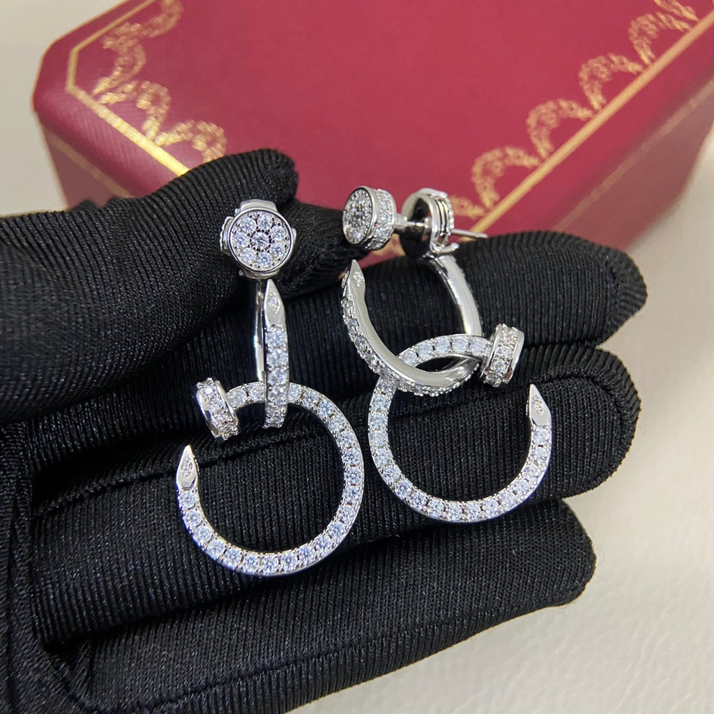 Cartier earrings Juste un Clou Three Dangle Diamond Earrings