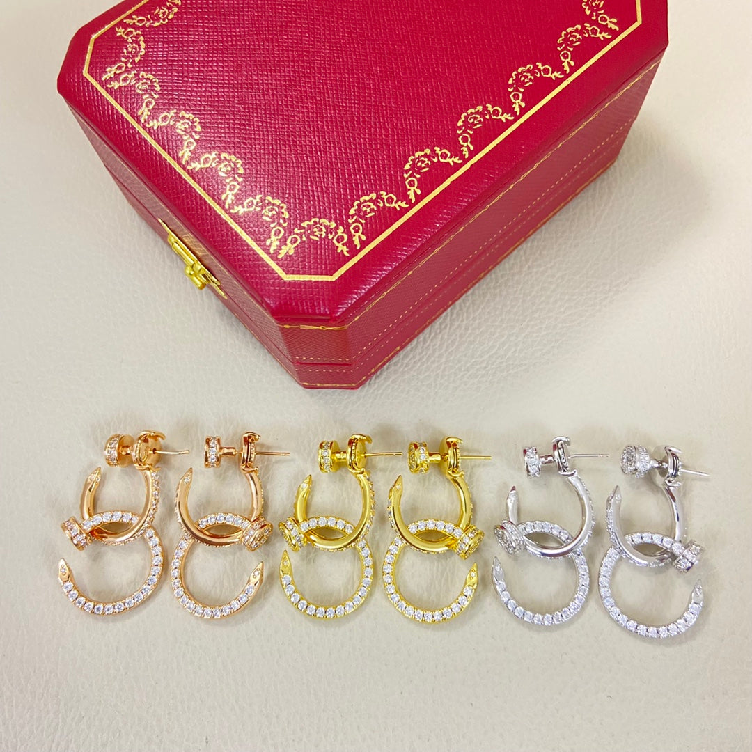 Cartier earrings Juste un Clou Three Dangle Diamond Earrings