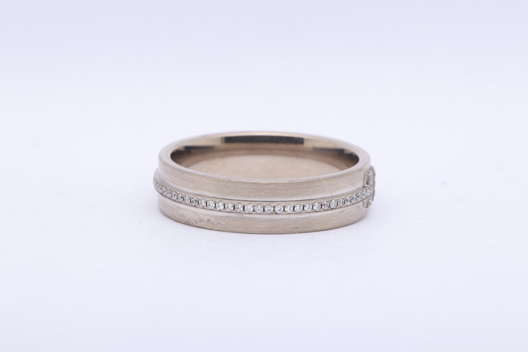 Tiffany & Co.  White Gold  Tiffany T Ring Size 9 (8.10g.)